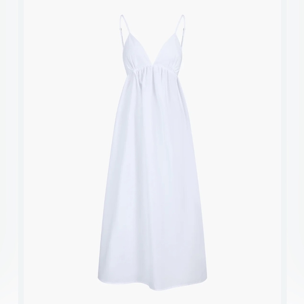 COMMENSE Coastal Cowgirl Open Back Long Dress NWT 100% Cotton Lined straps - Picture 6 of 16